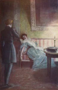She Lay Back on a Great Sofa, One Hand on Her Heart, the Other Hanging by Her Side